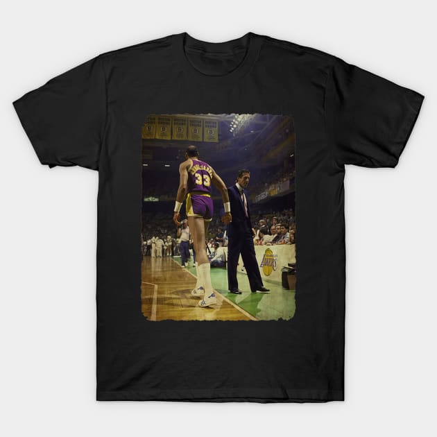 Kareem Abdul Jabbar and Pat Riley T-Shirt by Milu Milu